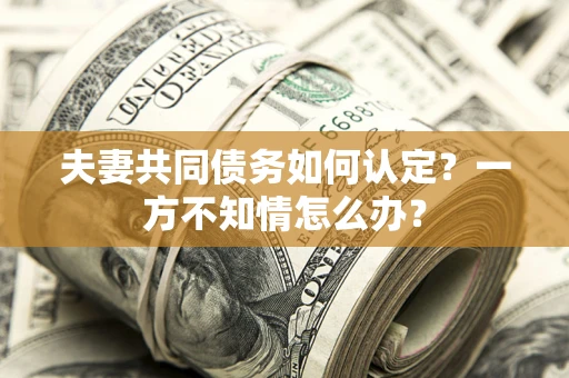 武汉夫妻共同债务如何认定？一方不知情怎么办？
