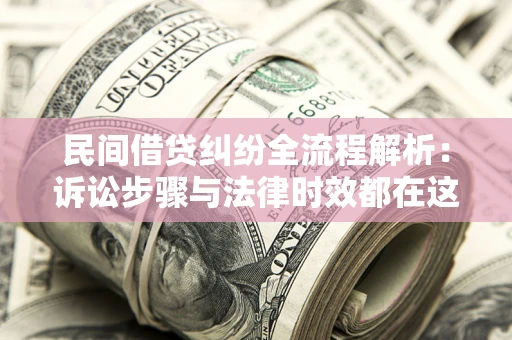 武汉民间借贷纠纷全流程解析：诉讼步骤与法律时效都在这儿了