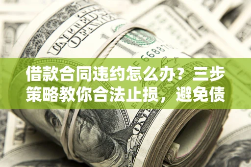 武汉借款合同违约怎么办？三步策略教你合法止损，避免债务危机升级