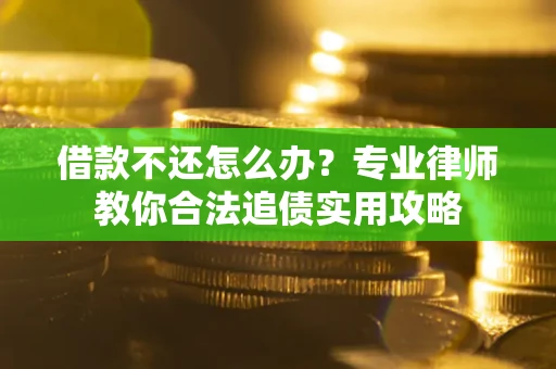 武汉借款不还怎么办？专业律师教你合法追债实用攻略